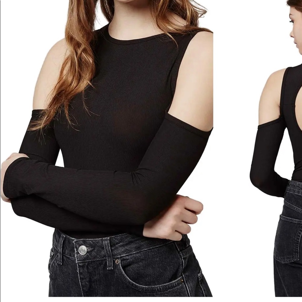 Topshop cut out shoulder bodysuit